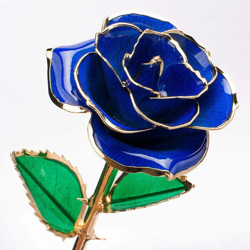 24K gold-plated rose in elegant gift box, perfect for Valentine's Day