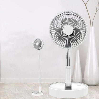 Portable USB Rechargeable Fan with 4 Adjustable Speeds, Powerful Airflow, and Long-Lasting Battery for Indoor and Outdoor Use