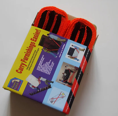 Furniture moving belt with adjustable wrist straps showing 2.37-metre length and 4.5-centimetre width
