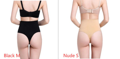Slim Sculpting Thong with Tummy Control - Premium Chinlon Shapewear in Black and Nude Colors