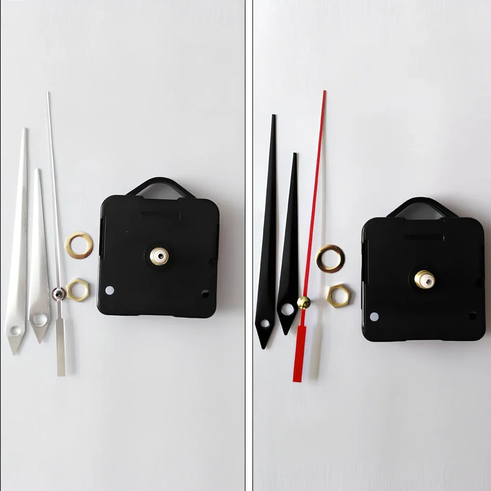 30cm round wall clock with black frame and white face showing Arabic numerals