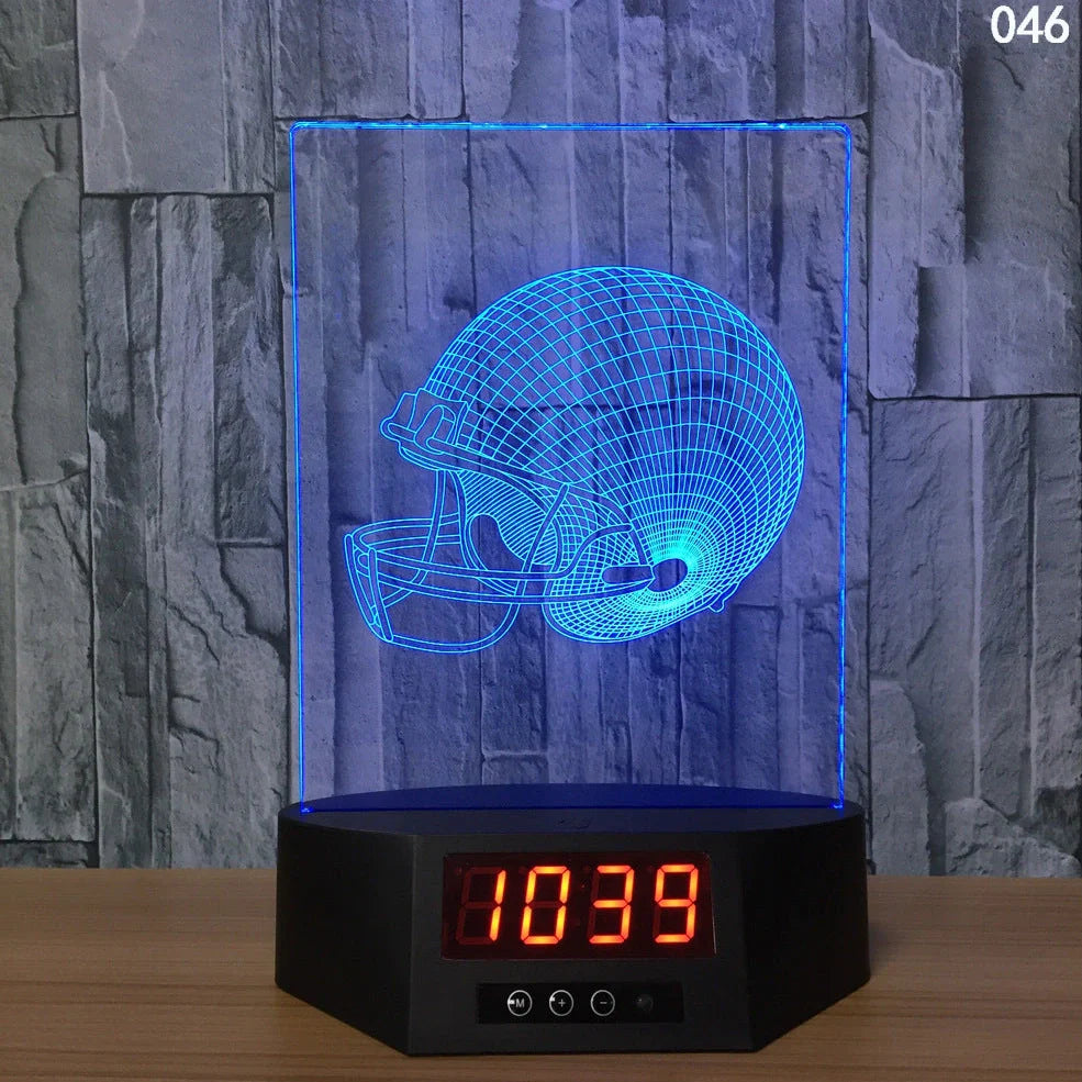Blue dolphin-shaped table lamp with glowing 3D design and remote control on wooden surface