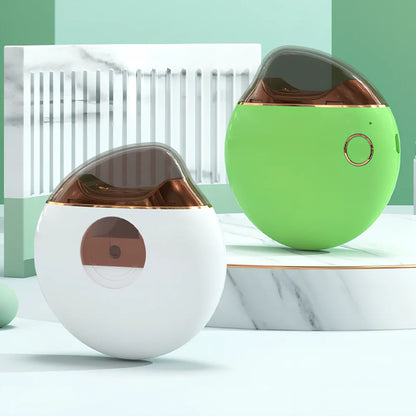 Baby electric nail clippers showing compact design with USB charging port and rotating cutting mechanism