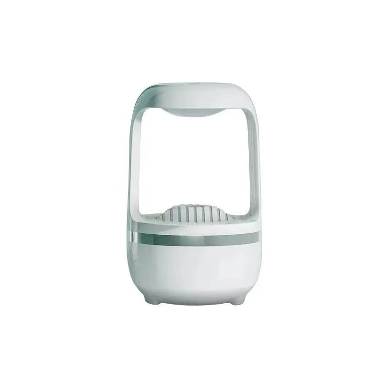 Anti gravity water drop humidifier in white or black, 120x120x229mm, USB powered, with atmosphere lamp.