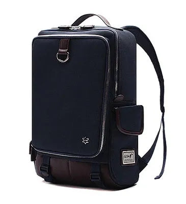 Modern large capacity Oxford cloth backpack in grey, showing front view with dimensions 30x16x46cm.