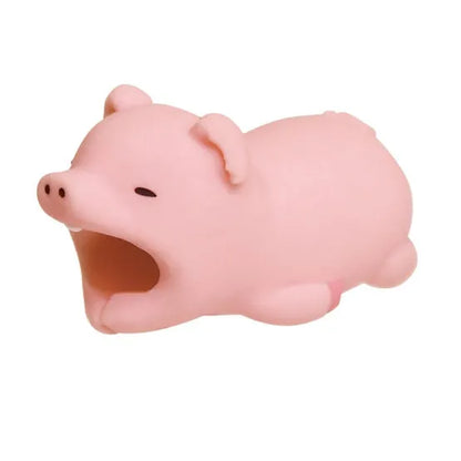 Silicone animal-shaped cable protector for Apple iPhone lightning charging cable.