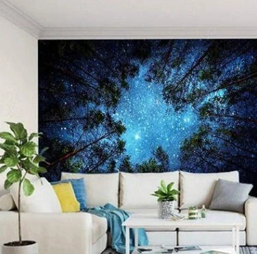 Hhomeenjoy Elegant Forest Starry Tapestry for Home Decor