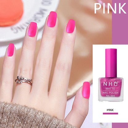 Premium Matte Nail Polish in various chic shades for a flawless, long-lasting finish.