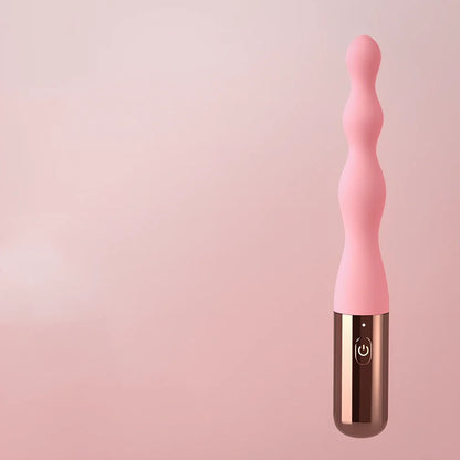 Silicone bead anal vibrator with 10 frequency modes and USB charging cable