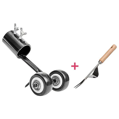 Versatile gardening tool with long prongs for easy weed removal and soil aeration in yards and lawns