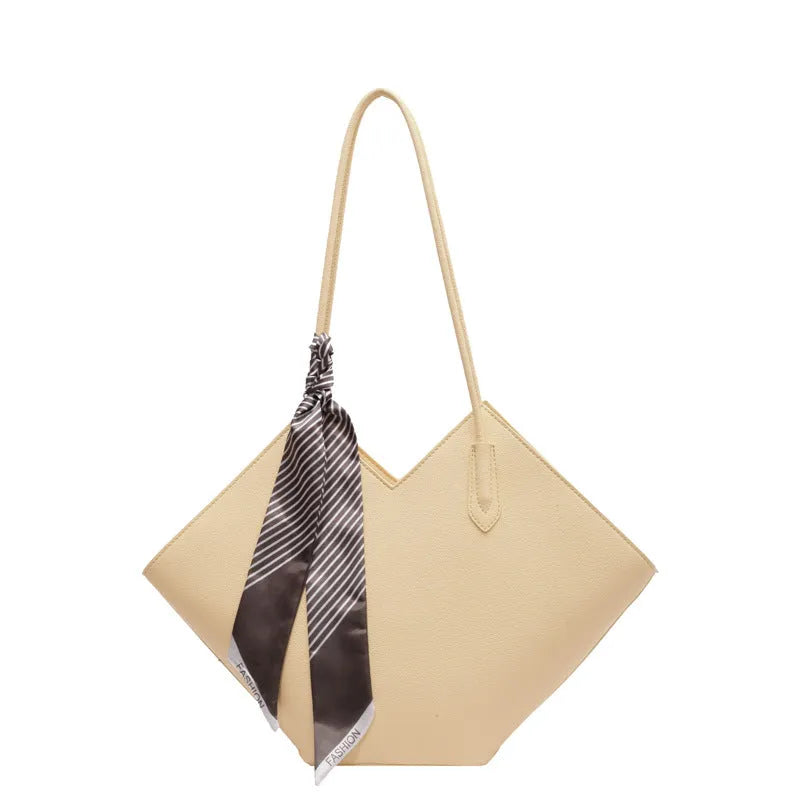 Women's fashion shoulder bag with 43cm width and sandwich pocket design in eight colour options including beige, black, brown, coffee, gray, green, khaki, and yellow