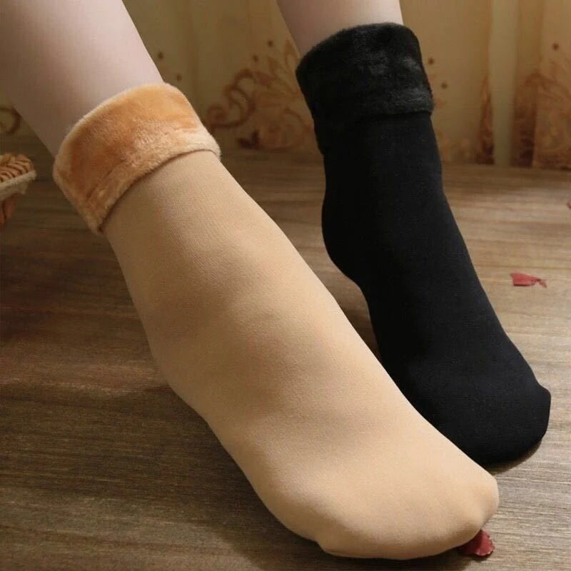Cozy winter tube socks for men and women in black and skin color options