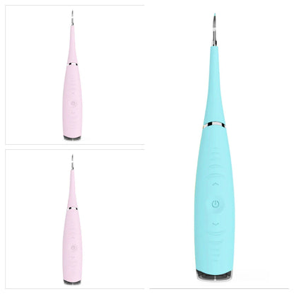 Rechargeable waterproof electric dental cleaner tool with high-frequency vibration technology for effective plaque and tartar removal