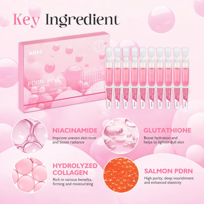 KOEC powder polypeptide disposable face masks 10 pack latex material moisturising essence sheets