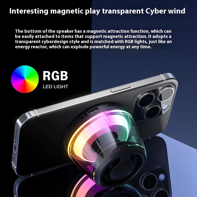 Portable Wireless Speaker with Built-in LED Light and Card Slot: Bluetooth 5.0 Connectivity for Desktop, Gym, and Outdoor Use with 5W RMS Output