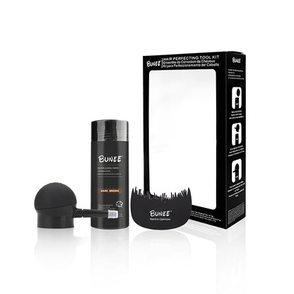 Dense Hair Fibre Powder Three-piece Set box with colour options for thinning hair coverage.