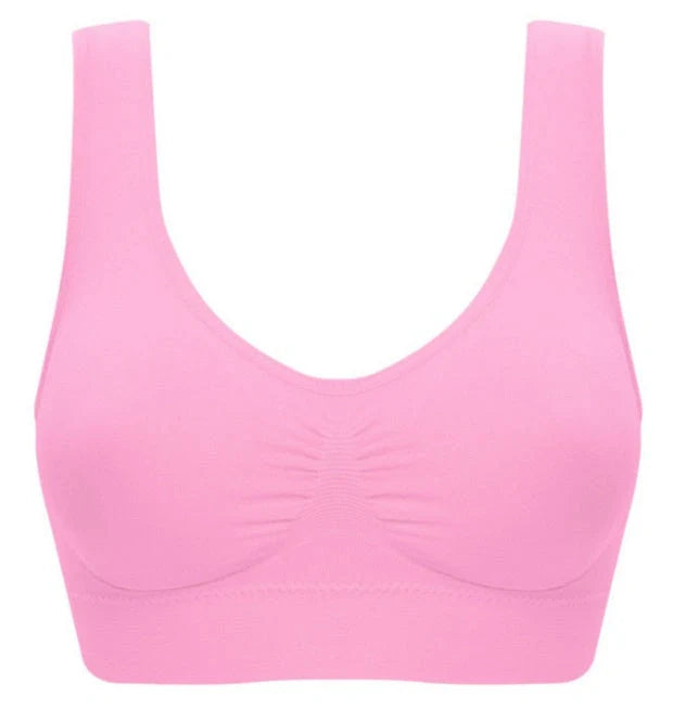 Women's seamless yoga tank top and sports bra in various colors for fitness and casual wear