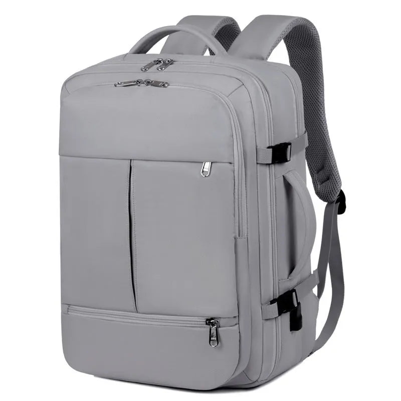 Large waterproof oxford cloth backpack for business travel with multiple pockets and 15.6 inch laptop compartment