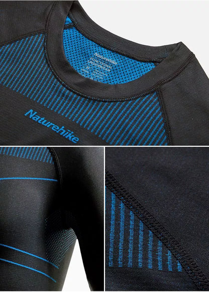 Naturehike Quick-drying underwear suits for men and women in black and grey or red options