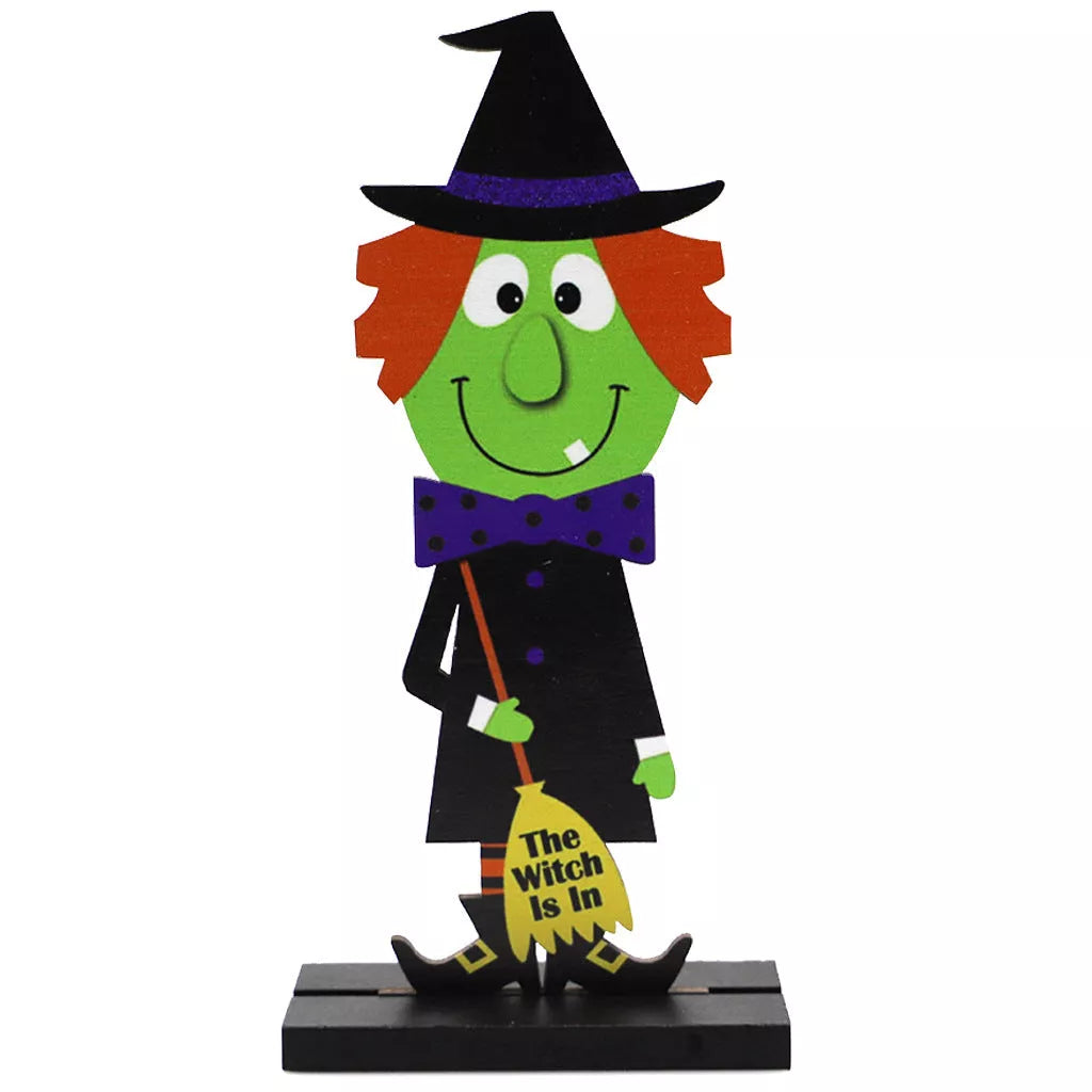 Halloween Pumpkin Man Witch Table Decoration in premium plywood with unique pavilions design