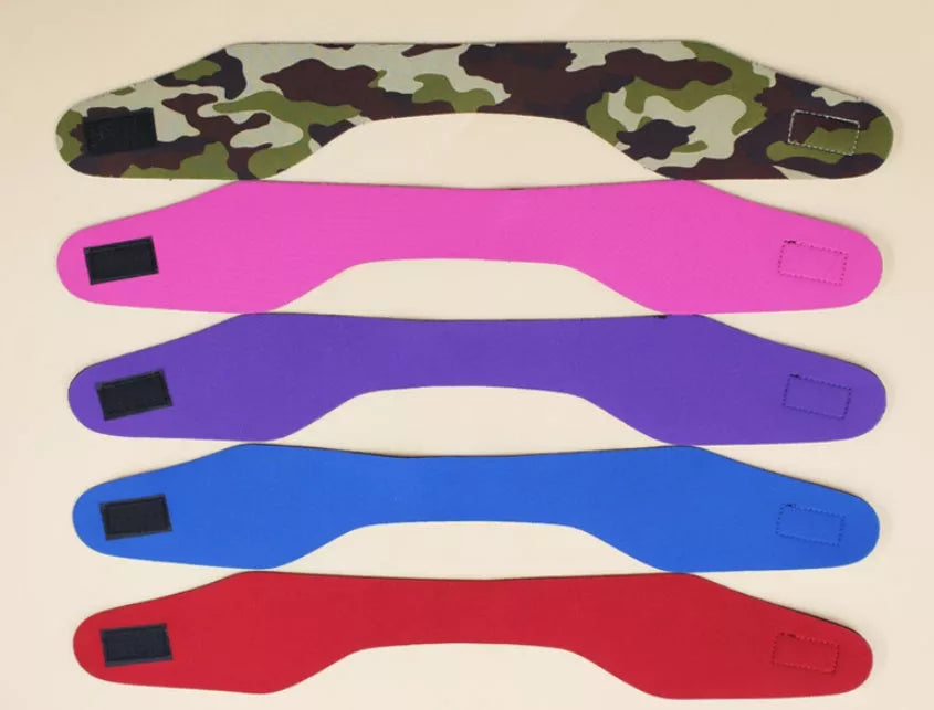 Rubber swimming headband in various colors for secure hair management during swimming