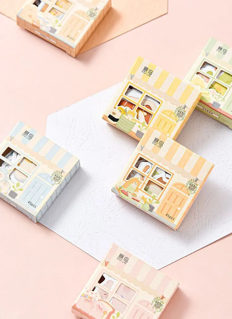 Penguin design paper account stickers showing cute style with 20-50mm width for notebook decoration