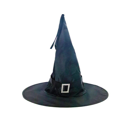 A colorful LED-illuminated witch hat with elf ears, perfect for Halloween home decor and parties.