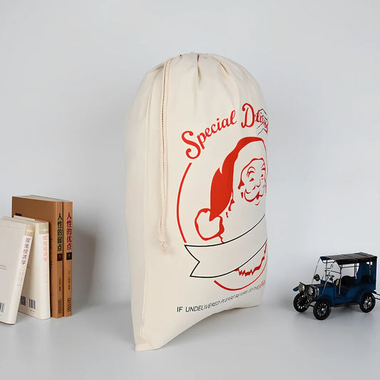 Christmas gift bag measuring 50cm by 70cm with reinforced handles in six colour styles