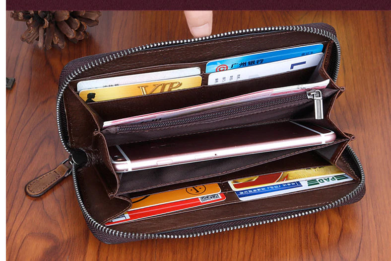 Hhomeenjoy Handcrafted Leather Clutch Bag: Timeless Style and Functionality