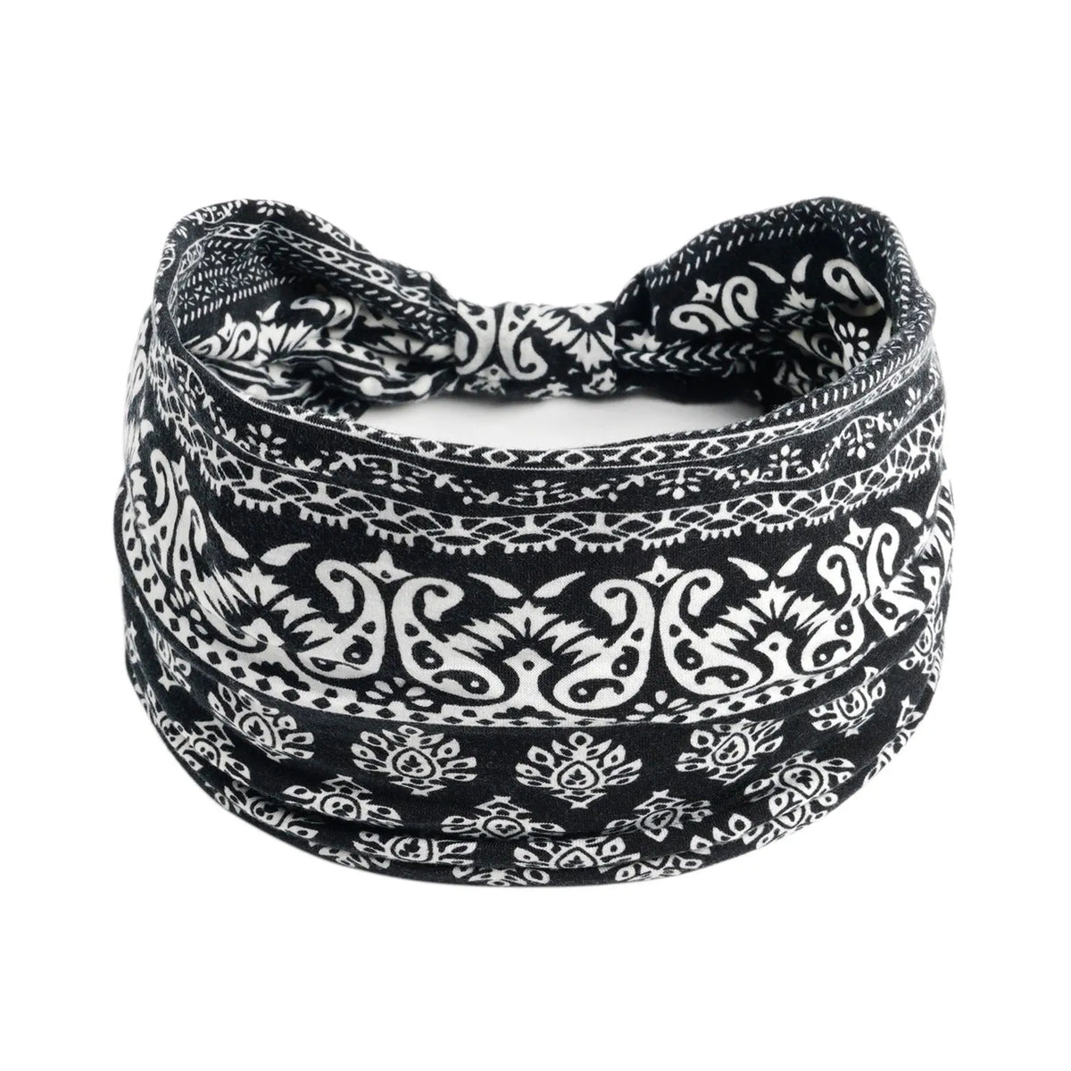 Bohemian cloth yoga sports headband with floral and polka dot patterns, available in multiple colours.