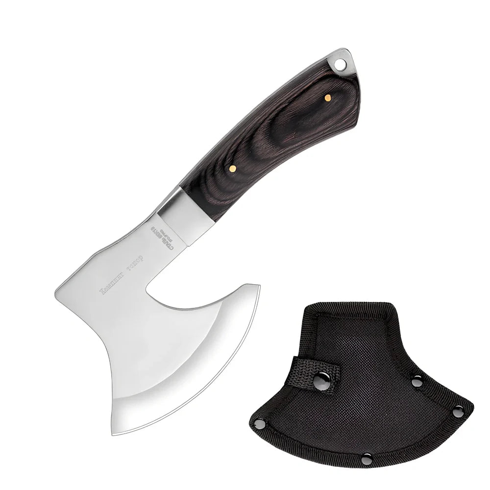 Outdoor Tactics camping axe with 57cm length, 49HRC stainless steel blade for chopping wood in garden or logging