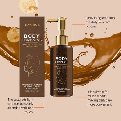 100ml bottle of nourishing and firming body oil with hyaluronic acid for dry skin
