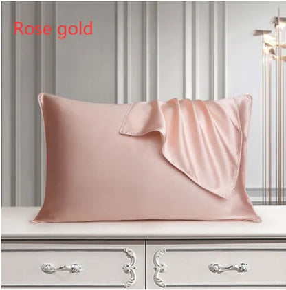 Mulberry silk pillowcase 48x74cm in palace luxury style with inlaid rope weave texture.