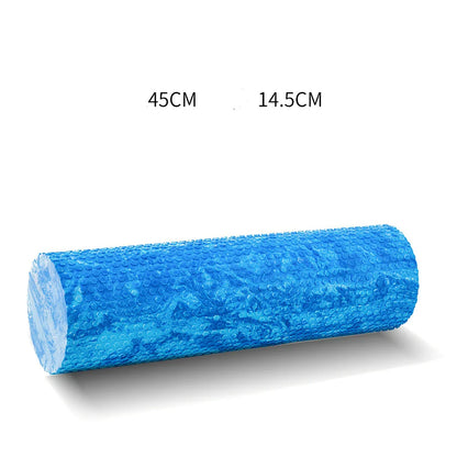 Pink 30cm floating foam roller for yoga back massage, 15cm diameter EVA construction