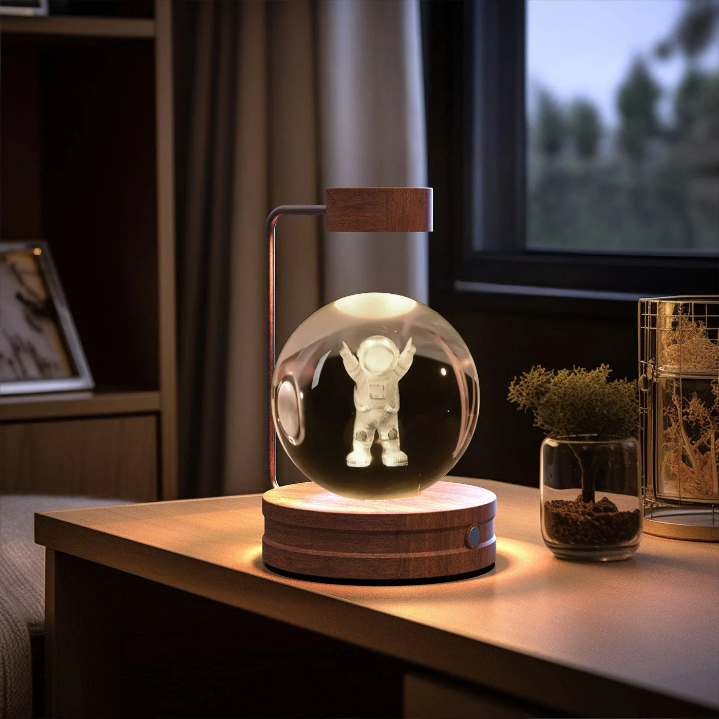 Captivating Crystal Ball Dinosaur Nightlight with Warm, Soothing Glow