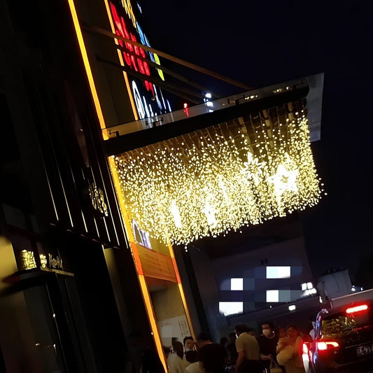 LED full sky star decorative light string with IP65 waterproof rating and multiple size configurations for outdoor use