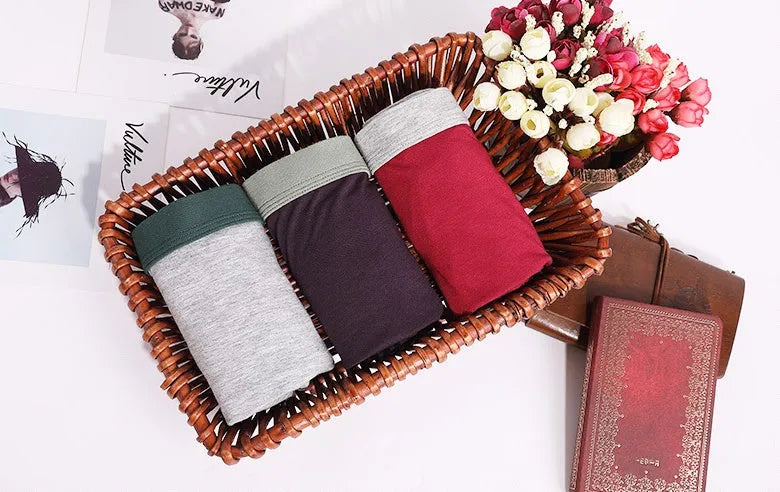 Men's oversized cotton baggy boxers in black, red, grey, blue or purple, sizes XL-3XL, 95% cotton