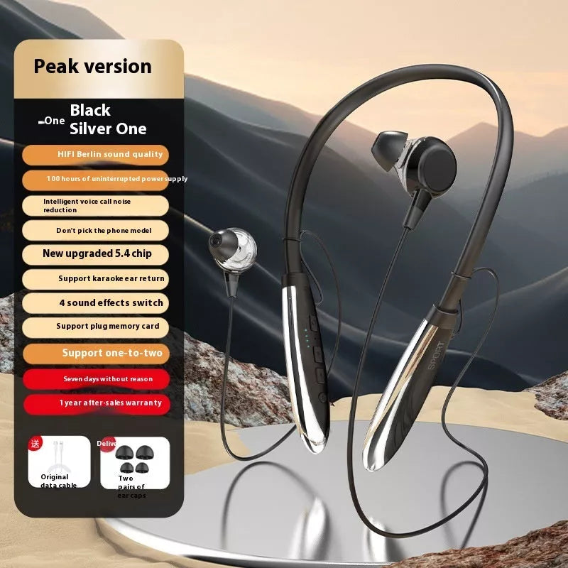 Wireless Bluetooth neckband earphones in skin-friendly colors with magnetic design