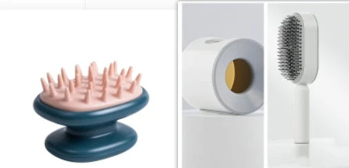 Premium silicone hair brush with airbag design for gentle scalp massage and improved blood circulation