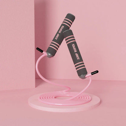 Adjustable jump rope with various color and style options, made with durable materials for an effective workout and weight loss.