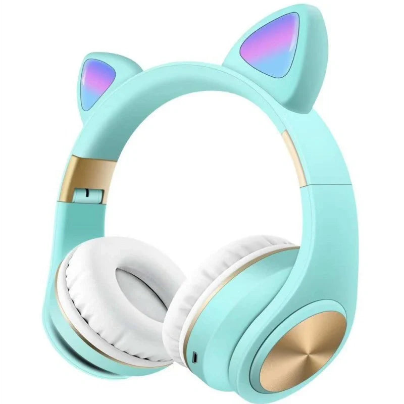 Wireless Cat Ear Bluetooth Headset in various colors with 10-meter range