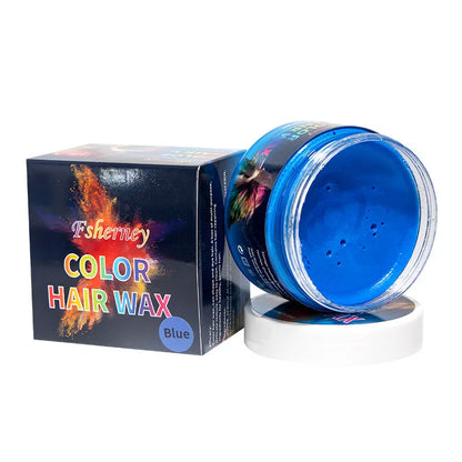 120g hair styling clay pot in one of nine colours: White, Orange, Red, Yellow, Blue, Green, Purple, Rose Red, or Granny Grey