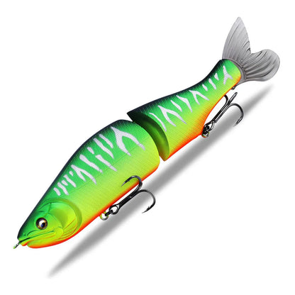 185mm hard plastic bass fishing swimming lure in assorted colours on a tackle box.
