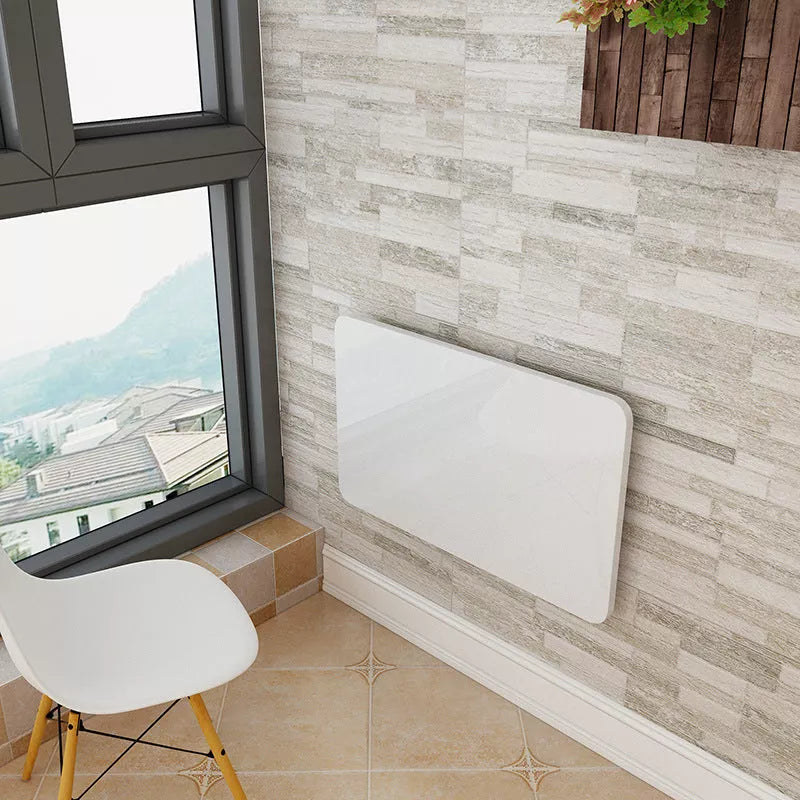 Wall-mounted folding table in white, black, red, or piano paint baking finish