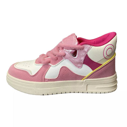 Women's high-top sneakers with color blocking and rubber sole