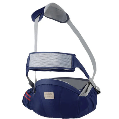 Baby sling waist seat carrier showing 15mm cushion and 25mm waist pad with anti-sliding design