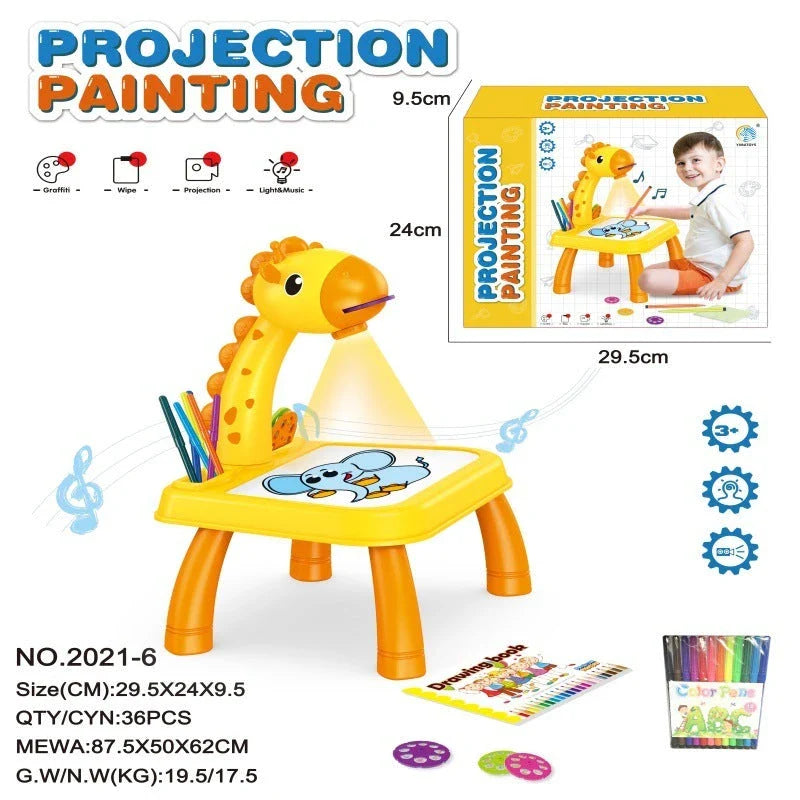 Illuminating Drawing Projector - A versatile toy that projects patterns for children to trace and draw, promoting creativity and development.