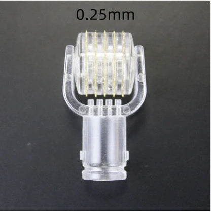 3-in-1 Lip Care Roller with microneedle technology for hydration and beard growth in black, white, and pink