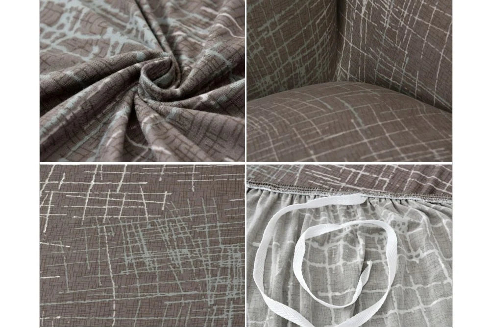 Stretchable polyester-spandex sofa cover with non-slip design in various colors