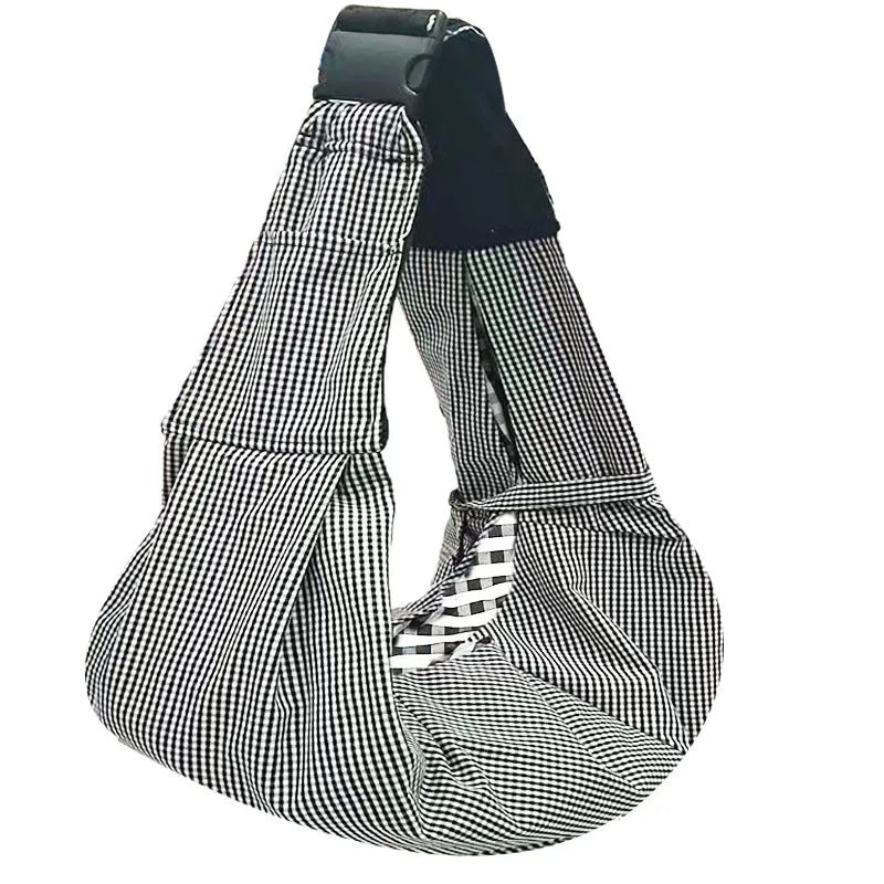 Soft brown adjustable shoulder strap dog carrier bag for small pets